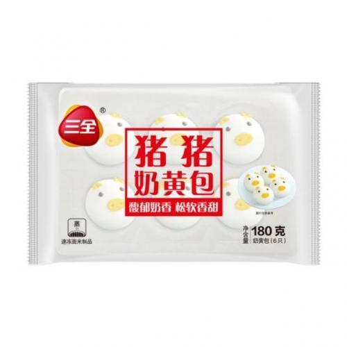 【三全猪肉奶黃包】 SQ Custard Bun-Piggy Shape 【24*180G】 BaoZ