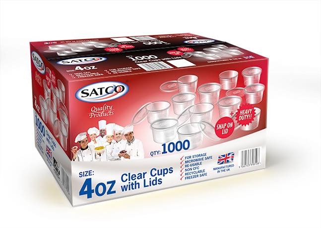 塑料杯连盖SATCO 4OZ PLASTIC 800set  ZhiB