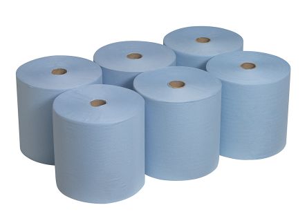 大卷蓝色手纸 CENTRE FEED WIPER(2PLY)-BLUE-6  ShouZ