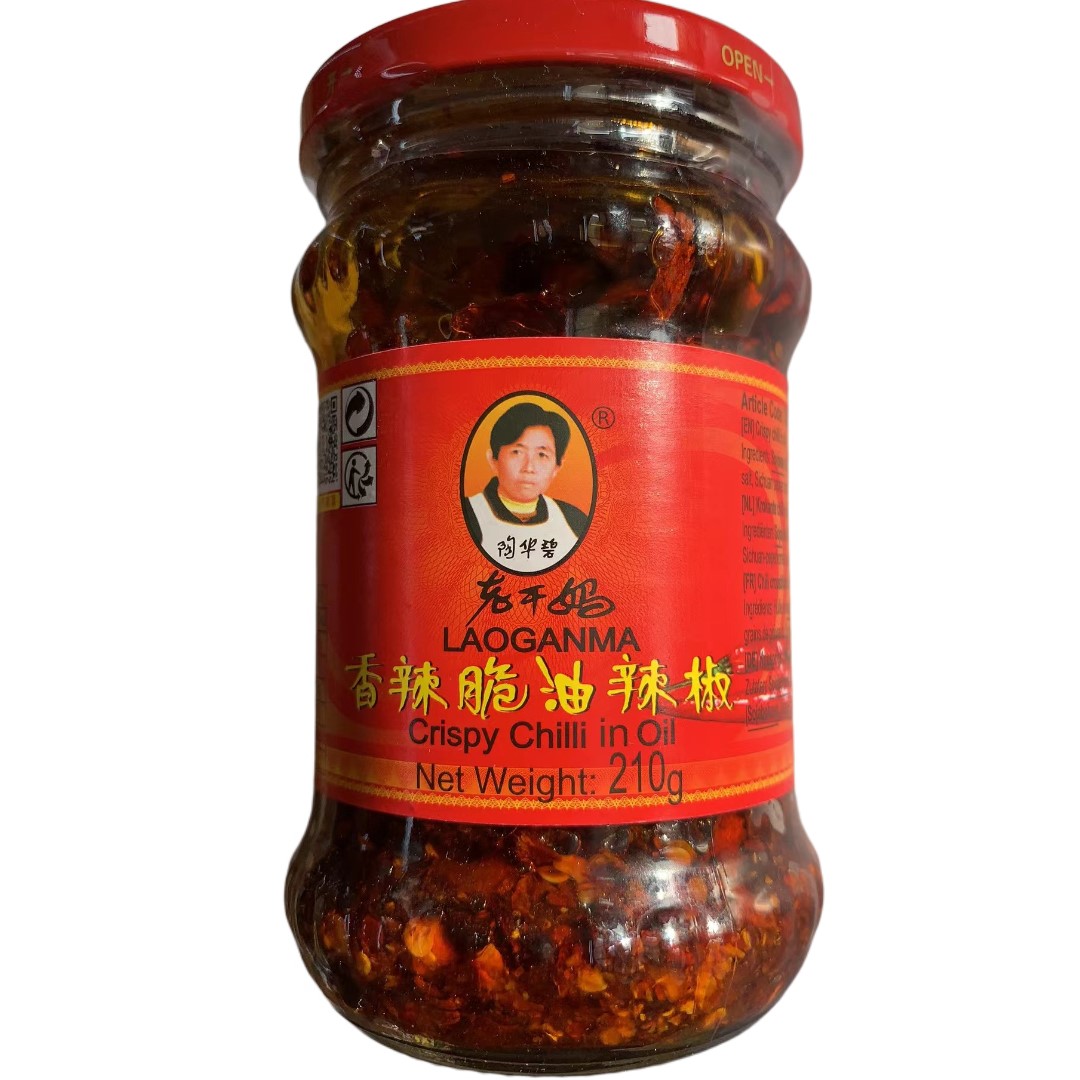 【老干妈香辣脆油辣椒】
   LGM CRISPY CHILLI IN OIL 
【210G/瓶】【24瓶/箱】laogm lajy