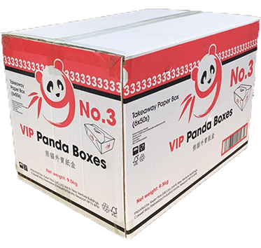 【纸扇外卖纸盒 - 紅色】FAN VIP 3 BOX 1100ML - RED 【1100ML】ZhiH