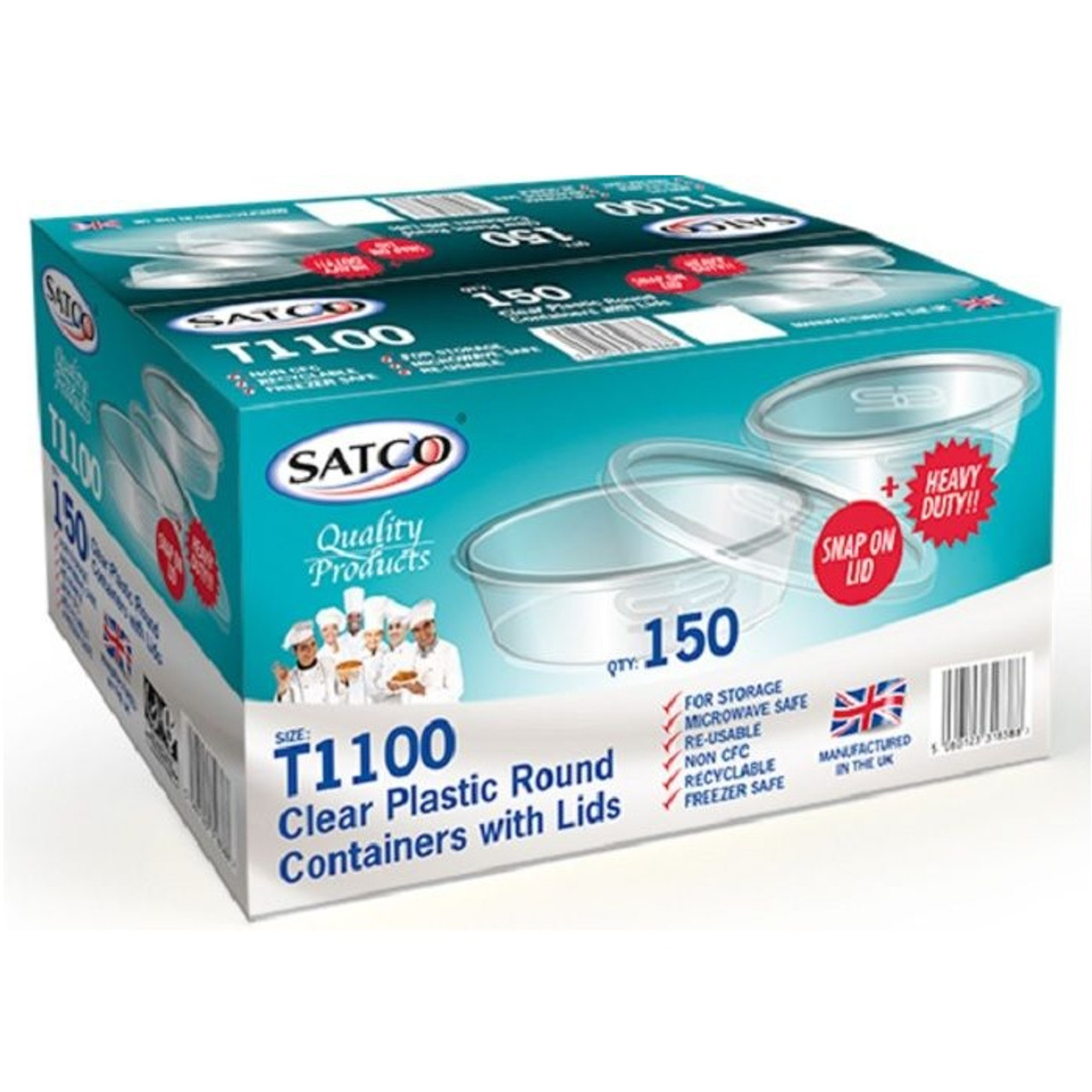 圆外卖盒SATCO 1100ML Plastic C&L 250set WaiMH