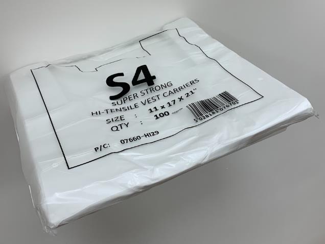 背心胶袋 S5 PLASTIC V/ Carrier  VT811X17X21'' S 5 HT10X100s    BeiXD