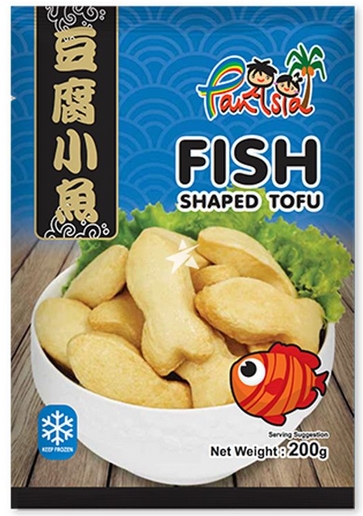 【PA豆腐小鱼】
  PAN ASIA FISH SHAPED TOFU
【200G/包】【20包/箱】yub