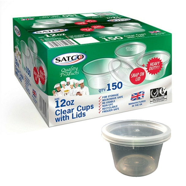 塑料杯连盖SATCO 12OZ C&L 150SET ZhiB