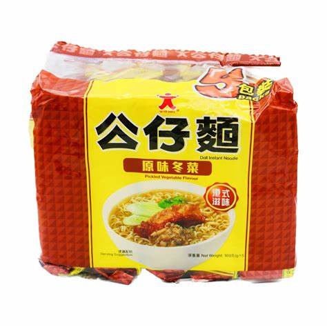 【公仔麵-原味冬菜五连包】DL Instant Noodle -Pickled Vegetable 【6*5pcs,6*515g】  FangBM