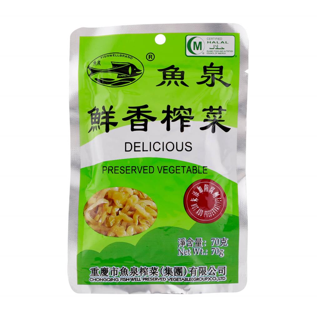 鱼泉榨菜丝  ALL 1X80g yuquan preserved vegetable（100包/箱） zhacaisi