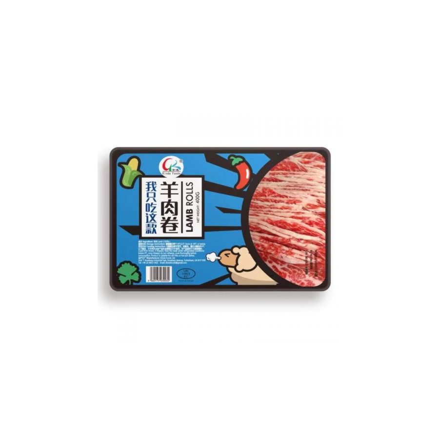 金达羊肉卷 LAMB SLICES HOPOT 
400G/盒【18盒/箱】yangrj